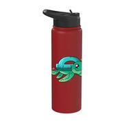 Turtle Protractor Mathematics Mathematicians Math Teacher Stainless Steel Insulated Water Bottle