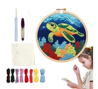 Turtle Punch Embroidery Equipment - Complete Needlework Craft Set, Newbie-Friendly Tool Supplies | Creative Yarn Fiber Mastery for Fence Holding, Handmade Tapestry Project Utilization