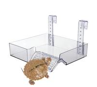 Turtle Ramp Aquarium - Floating Turtle Coat, Turtle | Extra Red Climbing Step with Suction Compaction - Height Adjustable Reptile Sleeping Area and Cover