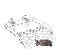 Turtle Resting Terrace - 20x25x5cm Acrylic Sun Dock Multipurpose Aquarium Reptile Tank Accessories Sturdy Transparent Rest Structure | Lizards, Frogs, Hermit Crab