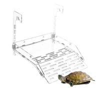 Turtle Resting Terrace - Two Unique Installation Styles, Durable Easy-Clean Material, Functional Sunbathing Station, Reliable Hook Or Suction Cup Attachment System | Aquatic Amphibian Tank Setup Decor
