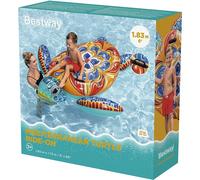 Turtle ride-on swimming pool float for kids Bestway Bleu 183x173 cm