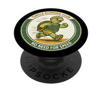 Turtle Running Club No Need for Speed tortoise Funny Runner PopSockets Adhesive PopGrip
