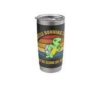 Turtle Running Team We're Slow As Shell Running Marathon Stainless Steel Insulated Tumbler