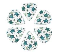 Turtle Sea Life Guitar Picks 6 Pack Thin Medium Heavy Thickness Guitars Pick For Acoustic Electric Guitar Ukulele Bass 0.46mm