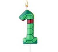 Turtle Shell Birthday Candle, Cartoon Turtle Themed Cupcake Number Candle