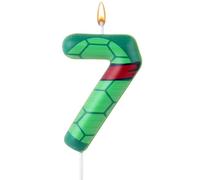 Turtle Shell Birthday Candle, Cartoon Turtle Themed Cupcake Number Candle
