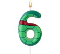 Turtle Shell Birthday Candle, Cartoon Turtle Themed Cupcake Number Candle