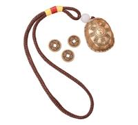 Turtle Shell Figurine Luck Gift Turtle Shell Pendant for Men Women Pendant and rope 3x2.3x1.7 cm