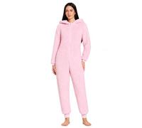 TURTLE Sherpa Fleece Hooded Onesie for Adults | Soft Zip-Up All-in-One Loungewear Long Sleeve Warm Pyjama Jumpsuit