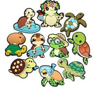 Turtle Shoe Charms Set, 10PCS Cute Sea Turtle PVC Charms for Clogs and Sandals, Ocean Animal Shoe Accessories, Party Favors, Birthday Gifts