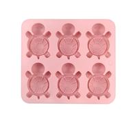 Turtle Silicone 6 Cavity & 36 Cavity Grade Ice Cube Tray for Candy Resin Crafts (Dishwasher) Shaped Ice Trays (Pink, One Size)