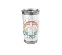 Turtle - Skip A Straw Save A Turtle Nature Conservation Vintage Stainless Steel Insulated Tumbler