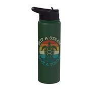 Turtle - Skip A Straw Save A Turtle Nature Conservation Vintage Stainless Steel Insulated Water Bottle