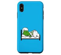 Turtle Sleeping Hat Tired Bed Happy Good Dreaming Night Fun Case for iPhone XS Max
