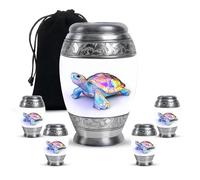 Turtle Small Urns for Human Ashes Keepsake, Small Urn for Ashes for Women, Urns for Human Ashes Adult Male dad, Large Urn for Ashes Adult Male(Size - 10inch 1Pcs, 3inch 4Pcs)