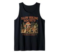 Turtle Snail Sloth Slow Hikers Society Be There in A Minute Tank Top
