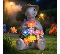 Turtle Solar Garden Ornaments Outdoor LED, Birthday Gifts for Women Mum | Lights Presents Decorations for Nan Mum Grandma Grandad , Statue Decor for Christmas Birthday House