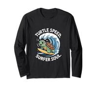 Turtle Speed Surfer Soul Cute Ocean Wave Turtle Long Sleeve T-Shirt
