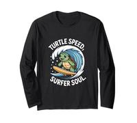 Turtle Speed Surfer Soul Cute Ocean Wave Turtle Long Sleeve T-Shirt