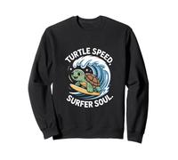 Turtle Speed Surfer Soul Cute Ocean Wave Turtle Sweatshirt