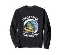 Turtle Speed Surfer Soul Cute Ocean Wave Turtle Sweatshirt