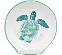 Turtle Spoon Rest - Coastal Ocean Nautical Decor, Teal Kitchen Accessories, Turquoise Hawaiian Beach Themed Decor for Stove Top Counter, Cute Sea Turtle Christmas Gifts