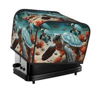 Turtle Starfish 4 Slice Toaster Covers Dustproof Splash-Proof Bread Machine Cover Fingerprint Protectors Small Washable Kitchen Appliance Cover Universal Size
