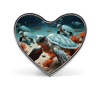 Turtle Starfish Button Pin Design Your Own Personalized Pin Cute Button Badge Exquisite Heart Badge Fashion Brooch Metal Decorative Lapel Pins for Hat Clothes Backpack