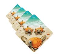 Turtle starfish Car Air Freshener Cards for Women Men 4 Pack Cute Car Accessories Long Lasting Scent Car Diffuser Hanging Auto Aromatherapy Tablets Car Fresheners Gifts