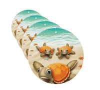Turtle starfish Car Air Freshener Cards for Women Men 4 Pack Cute Car Accessories Long Lasting Scent Car Diffuser Hanging Auto Aromatherapy Tablets Car Fresheners Gifts