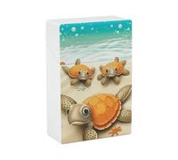 Turtle Starfish Cigarette Case 85mm King Size, Crushproof Plastic Cigarette Box Holder for Men Women Cigar Protective Cover Waterproof Cigarettes Holder 20 Capacity