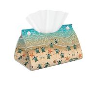 Turtle starfish High-grade Faux Leather Tissue Box Cover