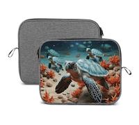 Turtle Starfish Laptop Sleeve Case Waterproof Shock Resistant Notebook Protective Bag Lightweight Carrying Case Compatible 14 Inch Laptop