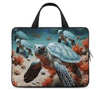 Turtle Starfish Laptop Sleeve Ultra-Thin, Waterproof Laptop Bags, Portable Protective Computer Bag with Hand Strap, Style, 12inch