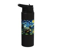Turtle Starry Night Red Eared Slider Stainless Steel Insulated Water Bottle