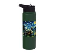 Turtle Starry Night Red Eared Slider Stainless Steel Insulated Water Bottle