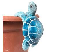 Turtle Statue Planter Pot Decorations,Planter Pot Hanger Resin Tortoise Flower Hugger - Sea Animal Figurine Yard Ornaments Climbing Decorations for Fence