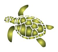 Turtle Stencil - 19 x 15cm (L) - Reusable Sea Ocean Nautical Seashore Reef Wall Stencil Template