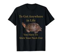 Turtle, Stick Your Nose Out to Get Anywhere Value Graphic T-Shirt, Men, Black, S