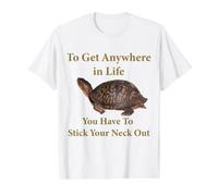 Turtle, Stick Your Nose Out to Get Anywhere Value Graphic T-Shirt, Men, White, M