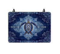 Turtle Stove Top Cover for Electric Stove, Oceanic Artistic Waves Swirls Summer Blue Pu Surface Kitchen Cover for Counter Space Extension Cabin Kitchen Decor 28x20 Inch