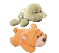 Turtle Stuffed Animals,Brown Bear Lying Down,Animal Plush Stuffed,Soft PP Cotton Cartoon Animal Plush Set,Perfect for Educational and Entertaining Interactive Games,Home and Office Decor (2-pack)