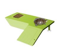 Turtle Sunbathing Platforms - Reptile Terrace with Stable Climbing Stage | Safe Ramp with for Terrapin Frogs | Reptile Food Plate, Area