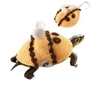 Turtle Sweater - 6.88 Inches Handmade Cotton Pet | Adjustable Strap Small Animal Sweater - Crochet Cute Costume For Turtles Reptiles Pets Halloween Parties Photo-Worthy Outfits Fun Comfort