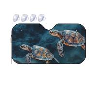 Turtle Swimming in The sea Car Windshield Sun Shade Foldable Car Sun Shade Front Windshield Sunshade Windshield Cover Reflective Sun Visor Keep Your Vehicle Cool for Most Sedans SUV Truck
