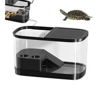 Turtle Tank, 12.2x7.52x7.87 inches High-Transparency Reptile Terrarium for Easy Viewing, Escape-Proof Pet Aquarium for Frogs Lizards Snakes and Tortoises 1400G ABS, AS