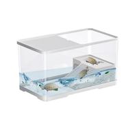 Turtle Tank - Aquatic Glass Enclosure, Pet Reptile | Compact Tortoise Habitat Box, Crayfish Bath Setup, Water Pool Chamber, Hermit Crab Tray, Basking Pod Home Container For Small Animals