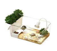 Turtle Tank - Aquatic Turtle Habitat, Built-in Trash | Provides Safe Living Space, Promotes Natural Behavior, Ensures Healthy Water Quality, Resp
