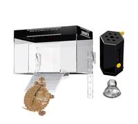 Turtle Tank Basking Area,Pet Turtle Tank Basking Dock with Lid | Anti-Slip Habitat Topper Aquatic Terrapin Enclosure Cage for Living Room, Hotel